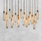 Colleena Linear Hammered Glass Chandelier