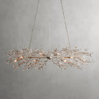 Crystal Flowers Fiore Linear Chandelier by Bling Lighting Studio