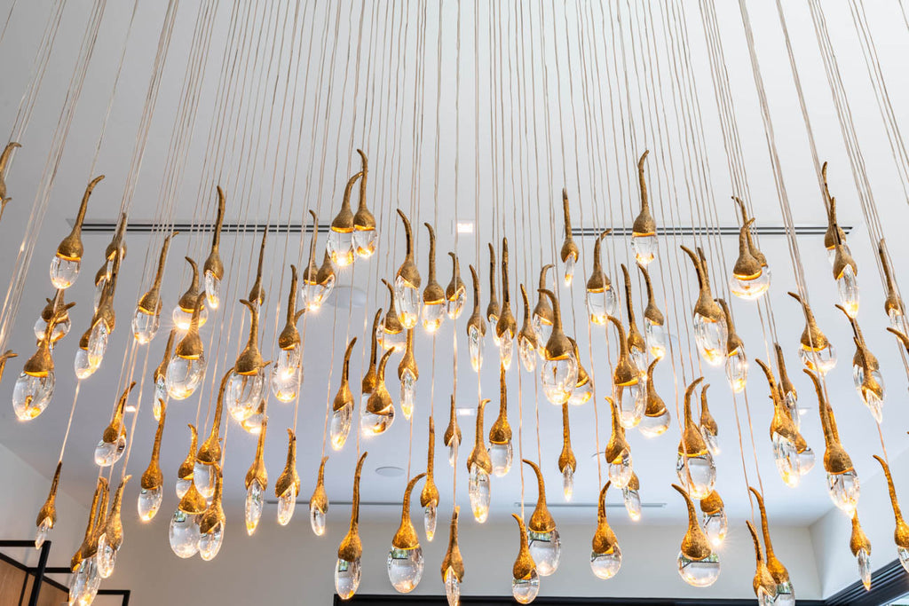 Modern Creative Seed Crystal Chandelier for Dining Room by Bling Lighting Studio