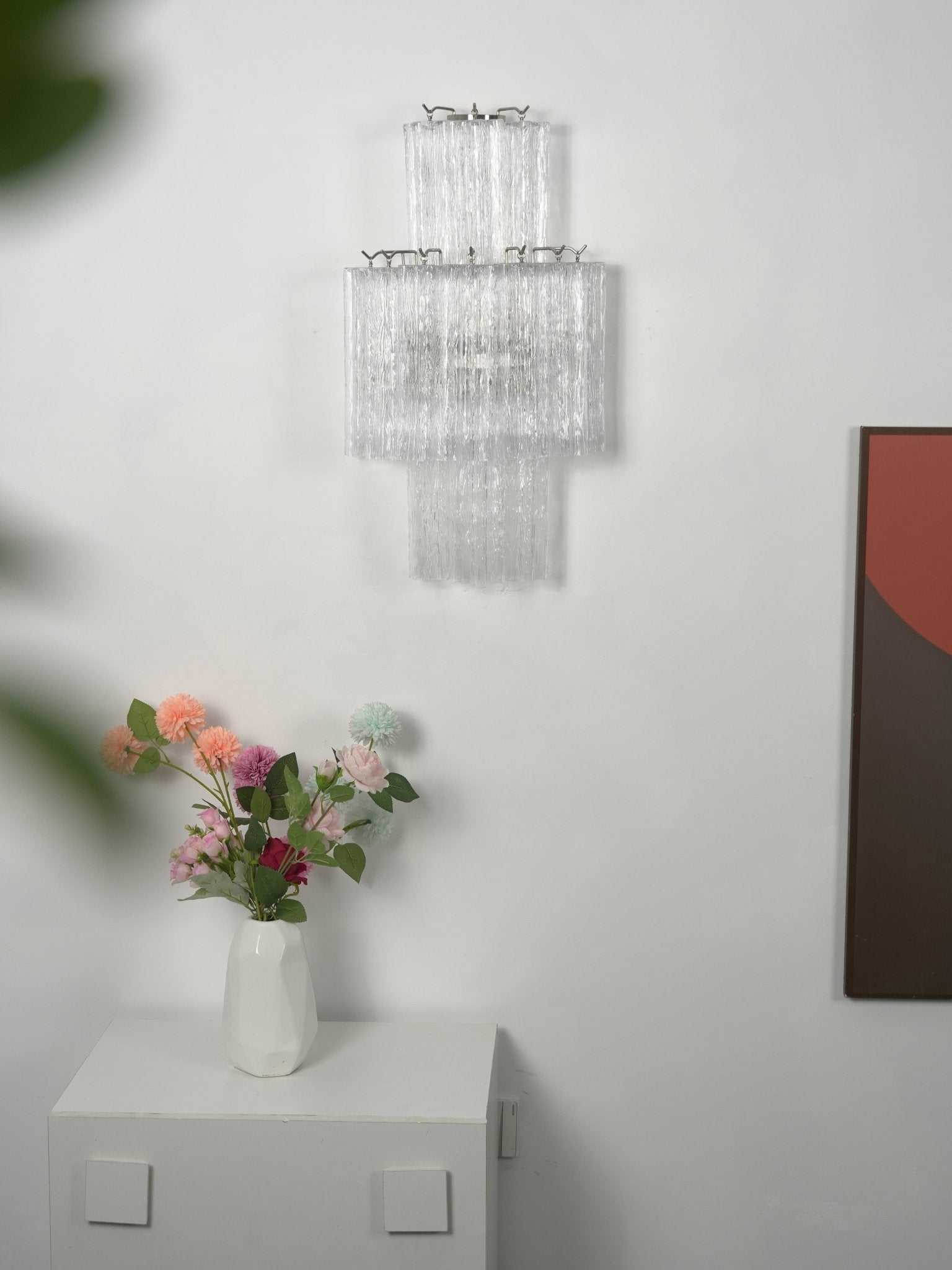 Glacier Tier Murano Glass Wall Light by Bling Lighting Studio