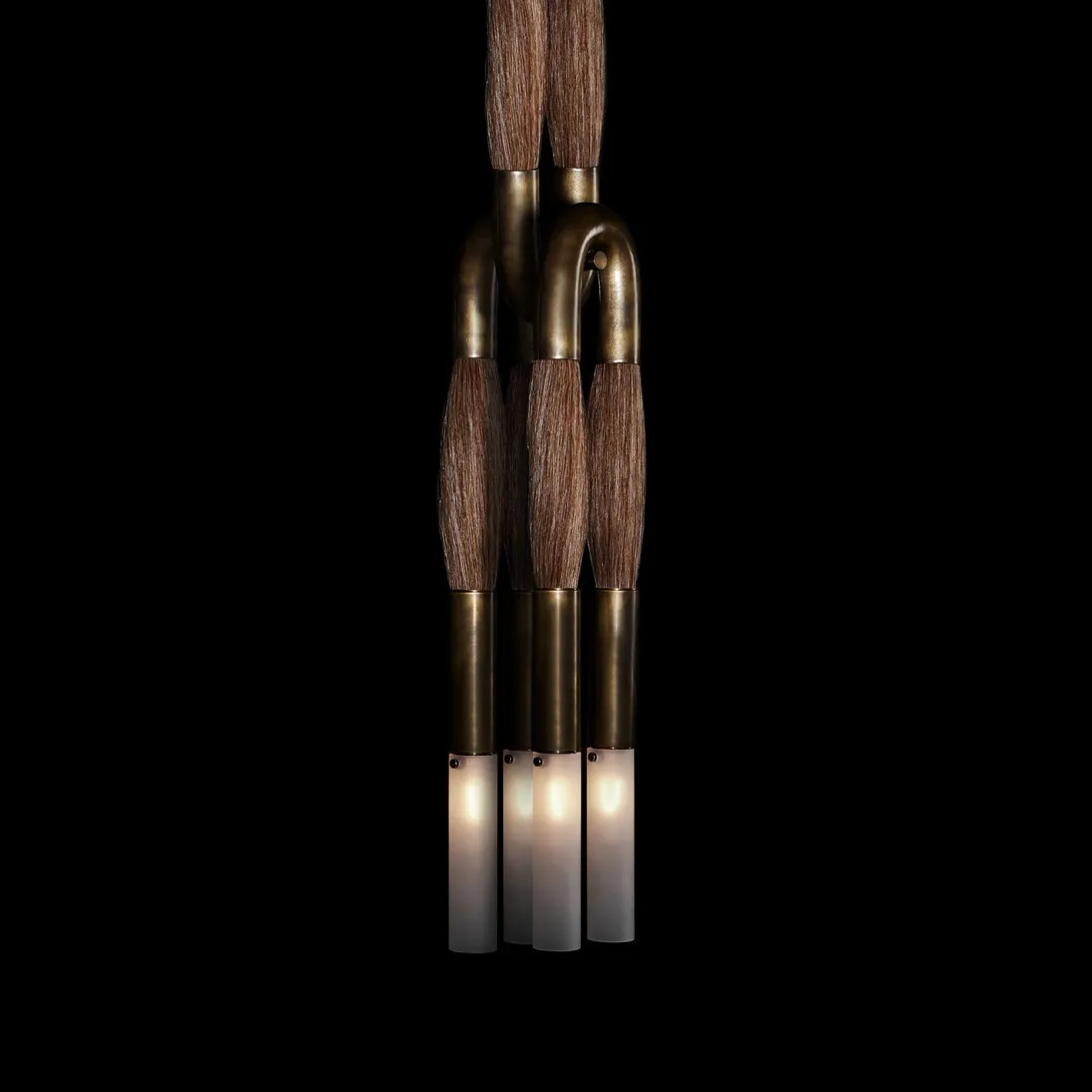 Horsehair Solid Brass Pendant  60''H