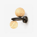 Two Globe Alabaster Wall Sconce by Bling Lighting Studio