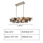 Oversize Post-modern Avant Art Irregular Metal Piece Chandelier for Living/Dining Room/Kitchen Island by Bling Lighting Studio