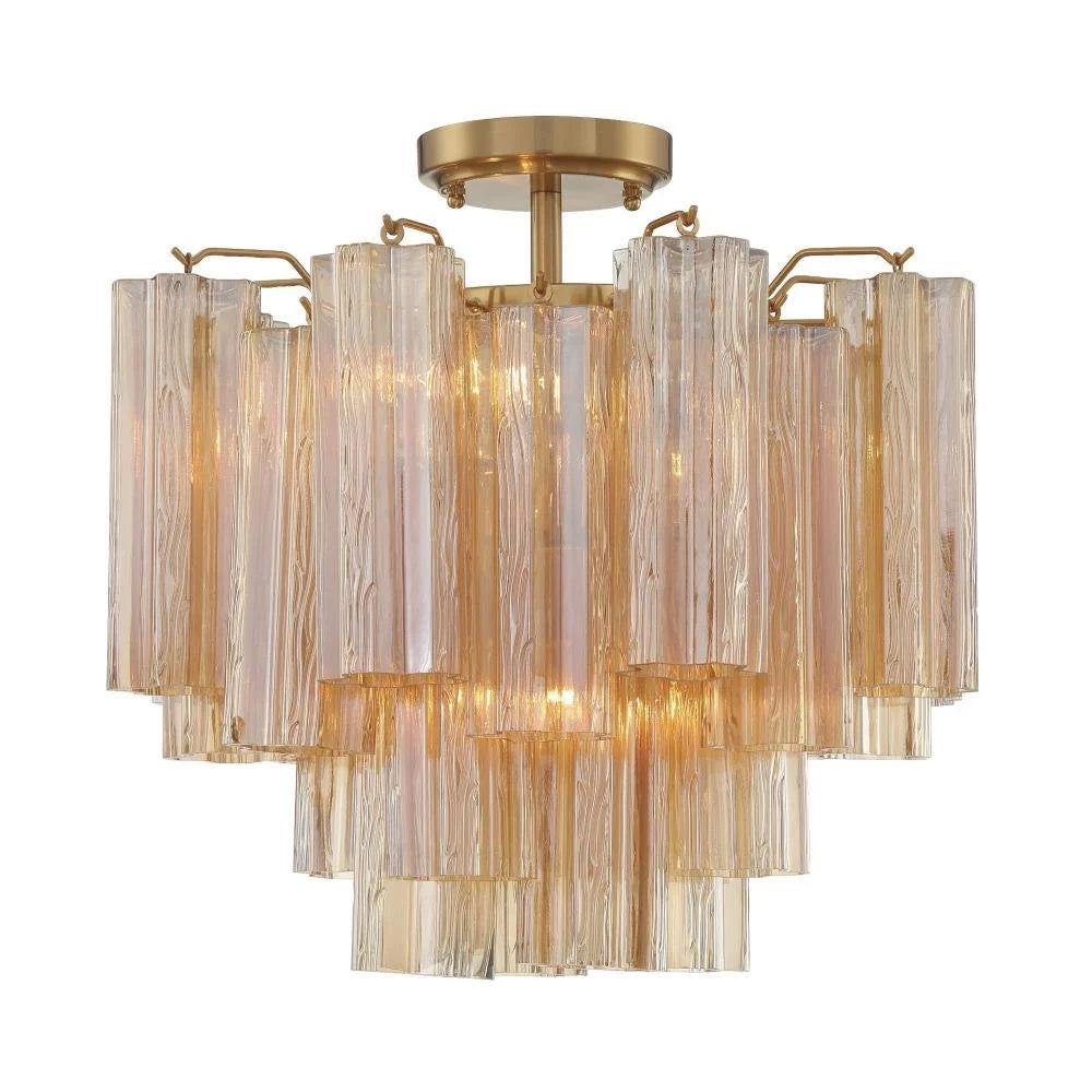 Addis Murano Glass Semi-Flush Ceiling Mount 17''W by Bling Lighting Studio