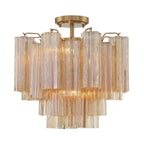 Addis Murano Glass Semi-Flush Ceiling Mount 17''W by Bling Lighting Studio