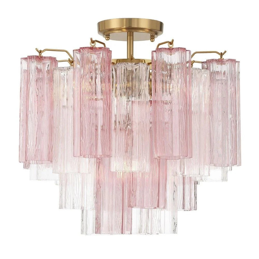 Addis Murano Glass Semi-Flush Ceiling Mount 17''W by Bling Lighting Studio