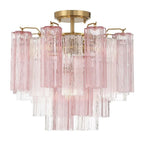Addis Murano Glass Semi-Flush Ceiling Mount 17''W by Bling Lighting Studio