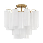 Addis Murano Glass Semi-Flush Ceiling Mount 17''W by Bling Lighting Studio
