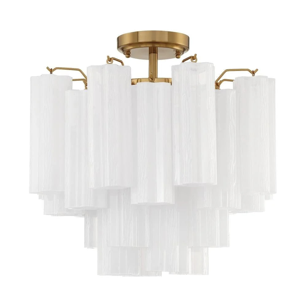 Addis Murano Glass Semi-Flush Ceiling Mount 17''W by Bling Lighting Studio