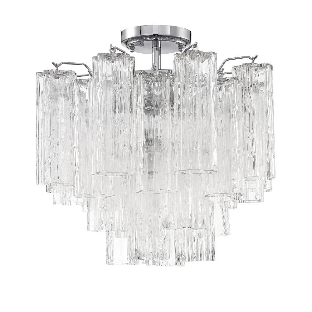 Addis Murano Glass Semi-Flush Ceiling Mount 17''W by Bling Lighting Studio