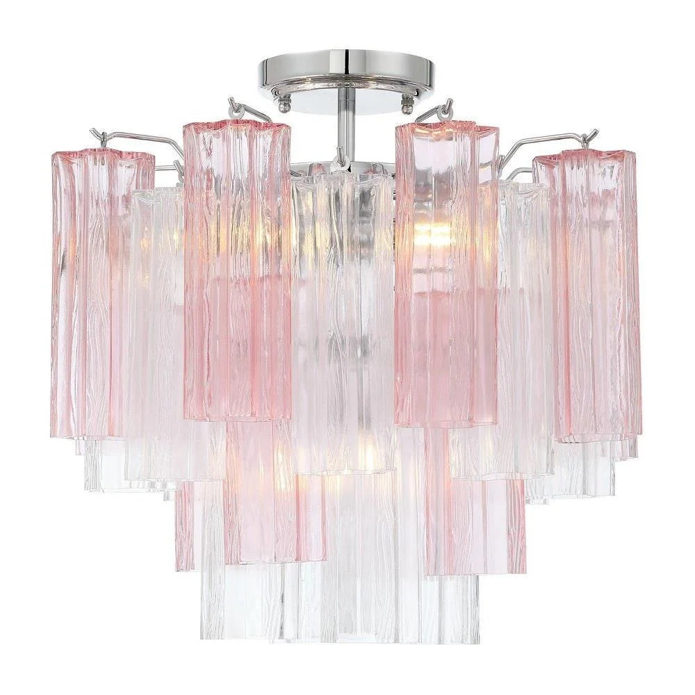 Addis Murano Glass Semi-Flush Ceiling Mount 17''W by Bling Lighting Studio