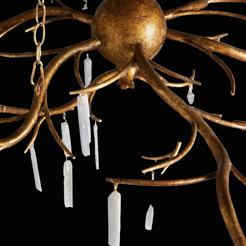 Jada Selenite Branch Chandelier 9 Light by Bling Lighting Studio
