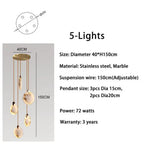 Moonshade Alabaster Disc Stairwell Lighting Chandelier