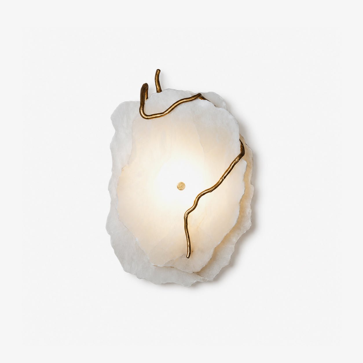 Gilded Branch Alabaster Wall Lamp by Bling Lighting Studio