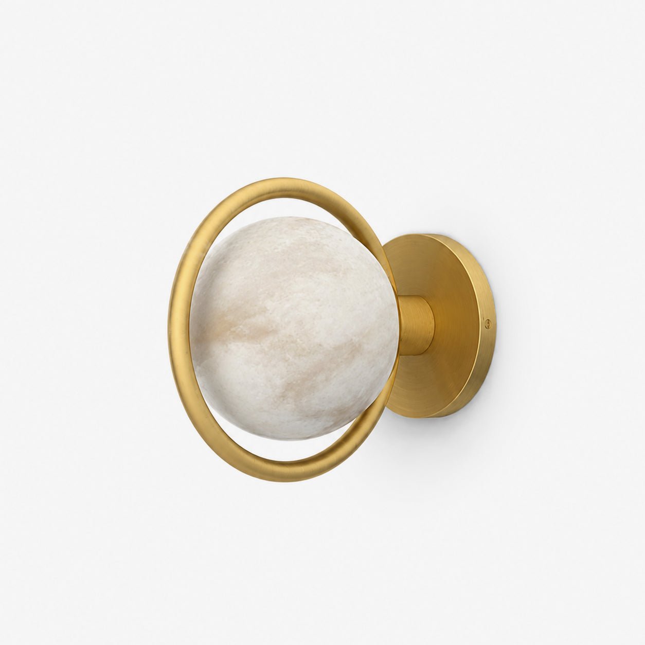 Celestial Ring Alabaster Wall Lamp by Bling Lighting Studio