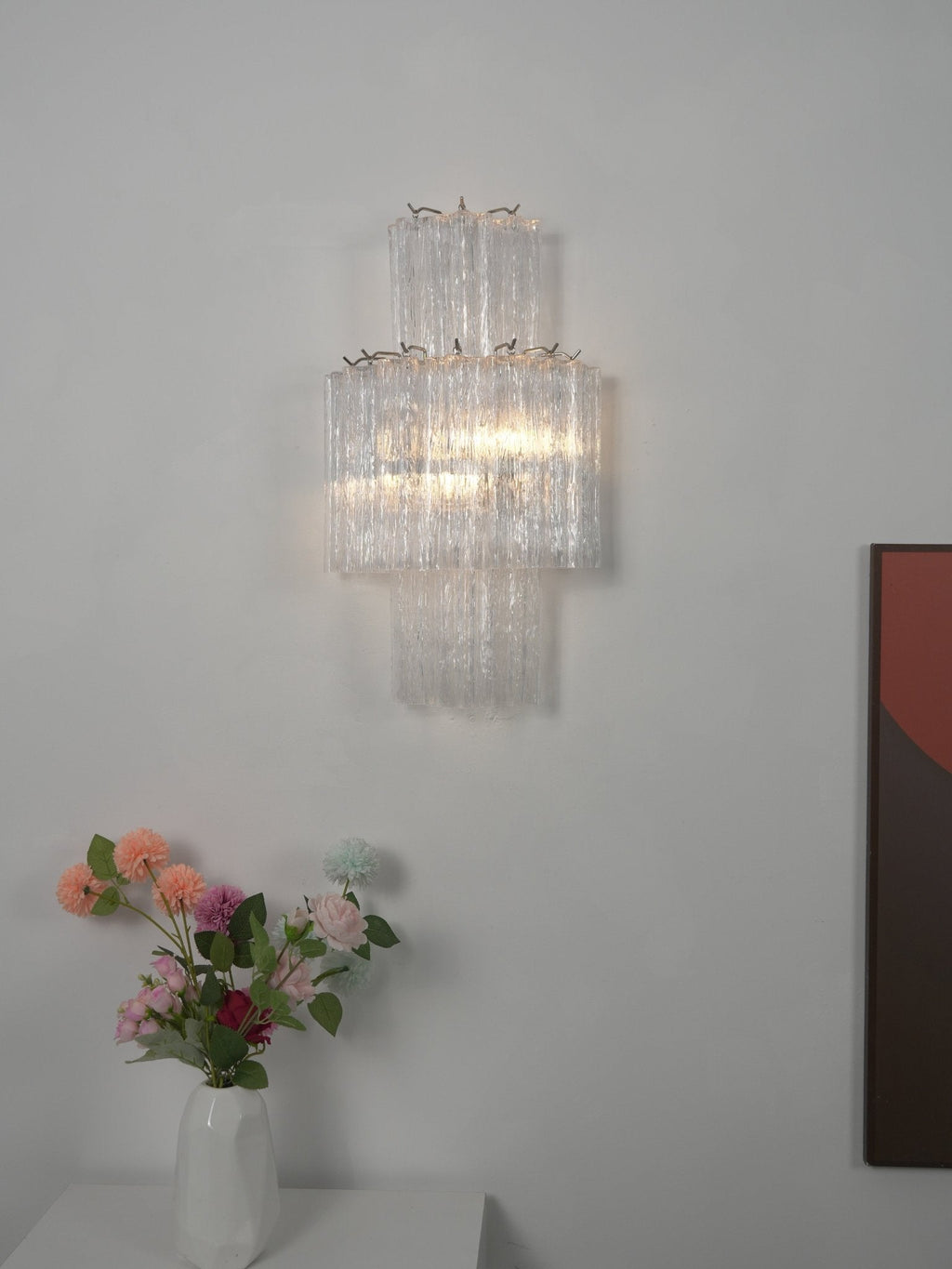 Glacier Tier Murano Glass Wall Light by Bling Lighting Studio