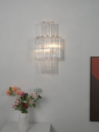 Glacier Tier Murano Glass Wall Light by Bling Lighting Studio