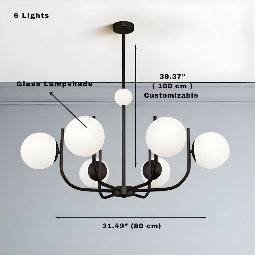 6-8-10 Lights Mid Century Modern Ceiling Light - Bling Lighting Studio