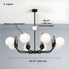 6-8-10 Lights Mid Century Modern Ceiling Light - Bling Lighting Studio