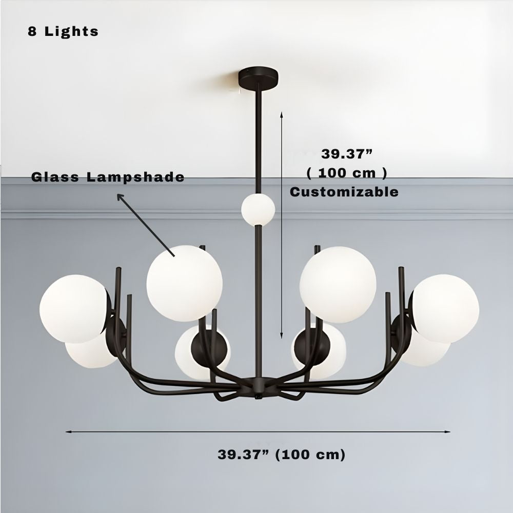 6-8-10 Lights Mid Century Modern Ceiling Light - Bling Lighting Studio