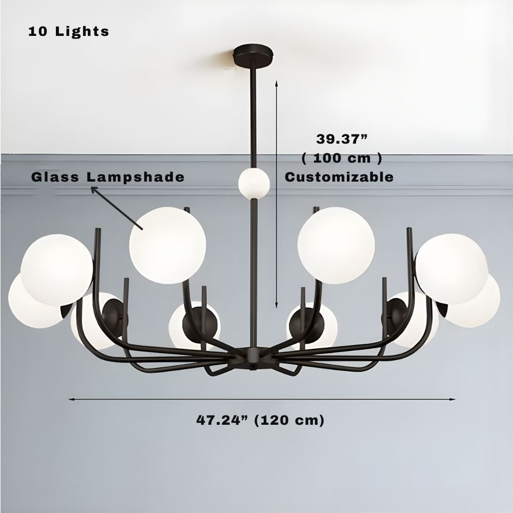 6-8-10 Lights Mid Century Modern Ceiling Light - Bling Lighting Studio