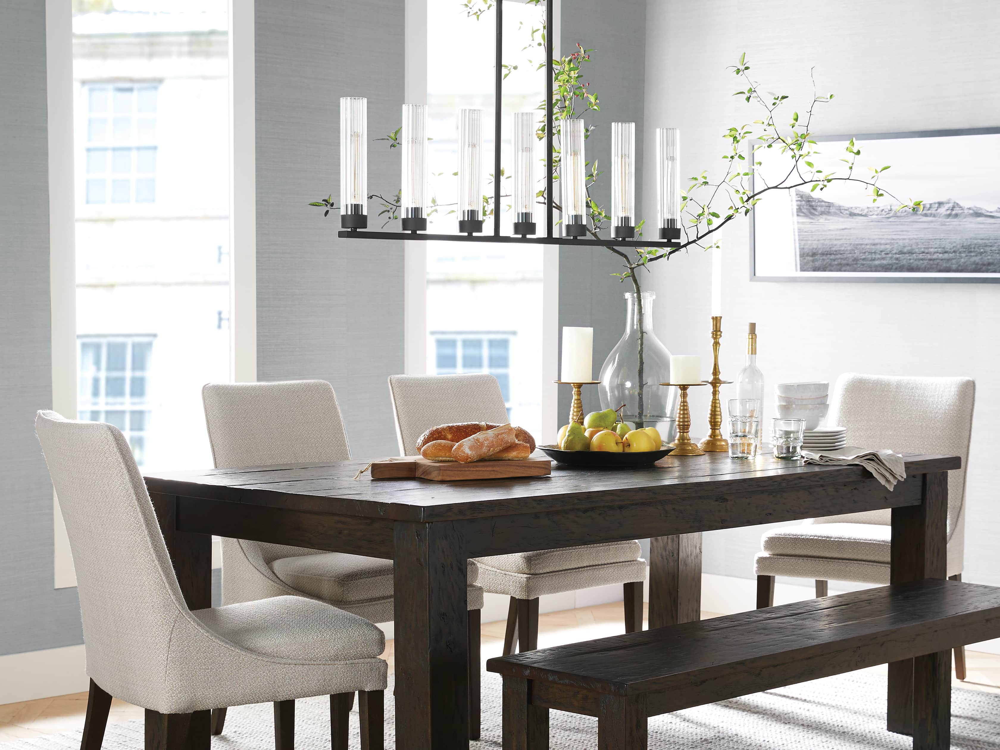 Andreas Linear Chandelier by Bling Lighting Studio