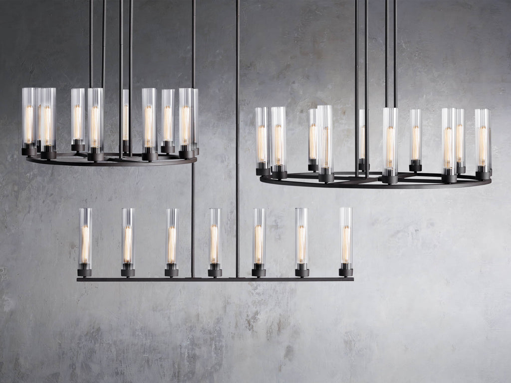Andreas Linear Chandelier by Bling Lighting Studio