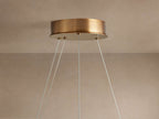 Halima Alabaster Halo Chandelier 36'' 48''D by Bling Lighting Studio