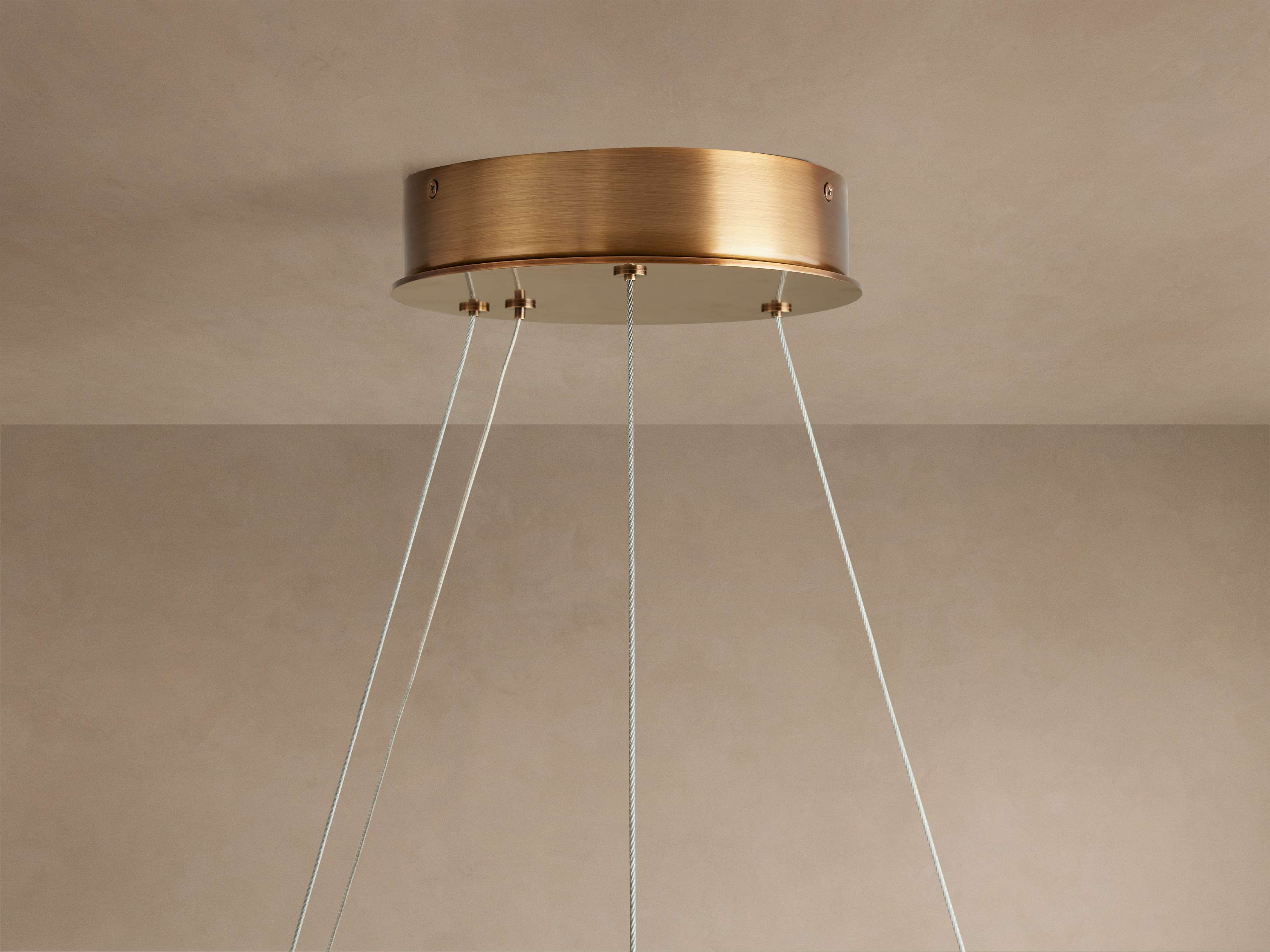 Halima Alabaster Halo Chandelier 36'' 48''D by Bling Lighting Studio