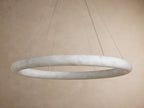 Halima Alabaster Halo Chandelier 36'' 48''D by Bling Lighting Studio