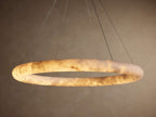 Halima Alabaster Halo Chandelier 36'' 48''D by Bling Lighting Studio