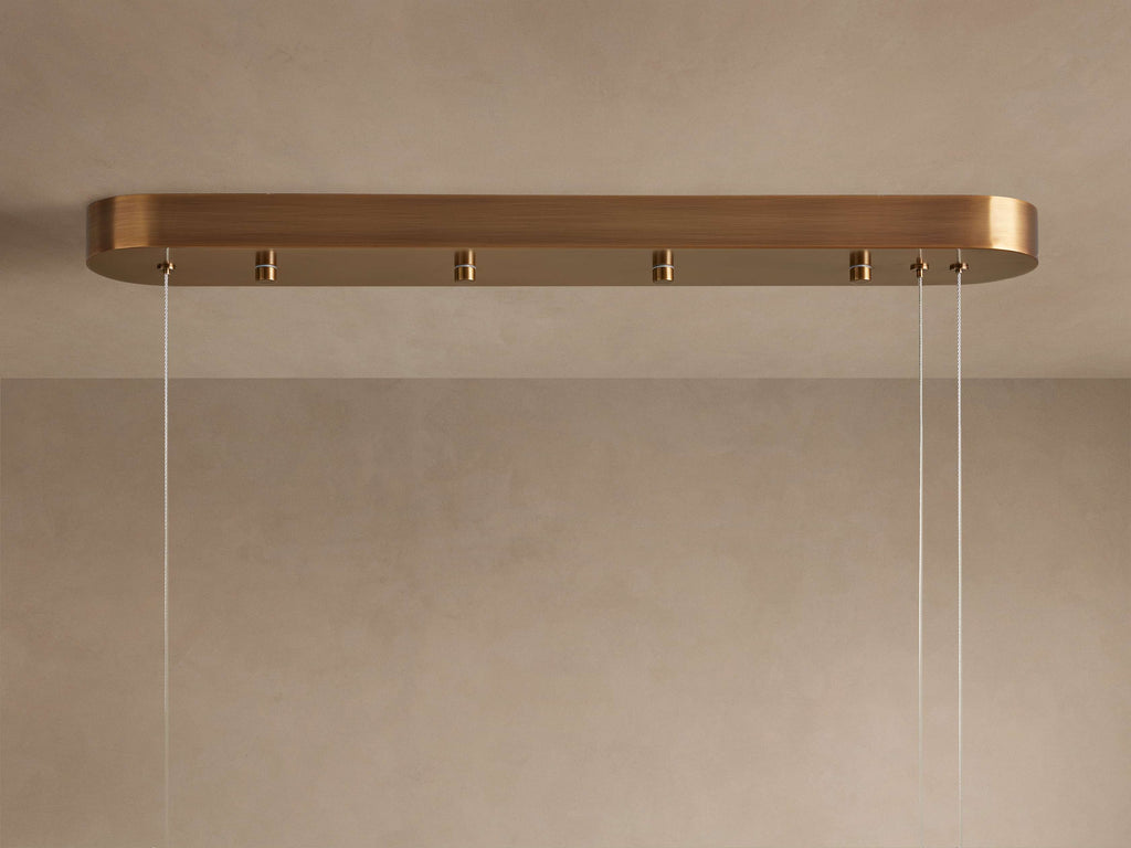 Halima Alabaster Linear Chandelier 64'' 74''L by Bling Lighting Studio