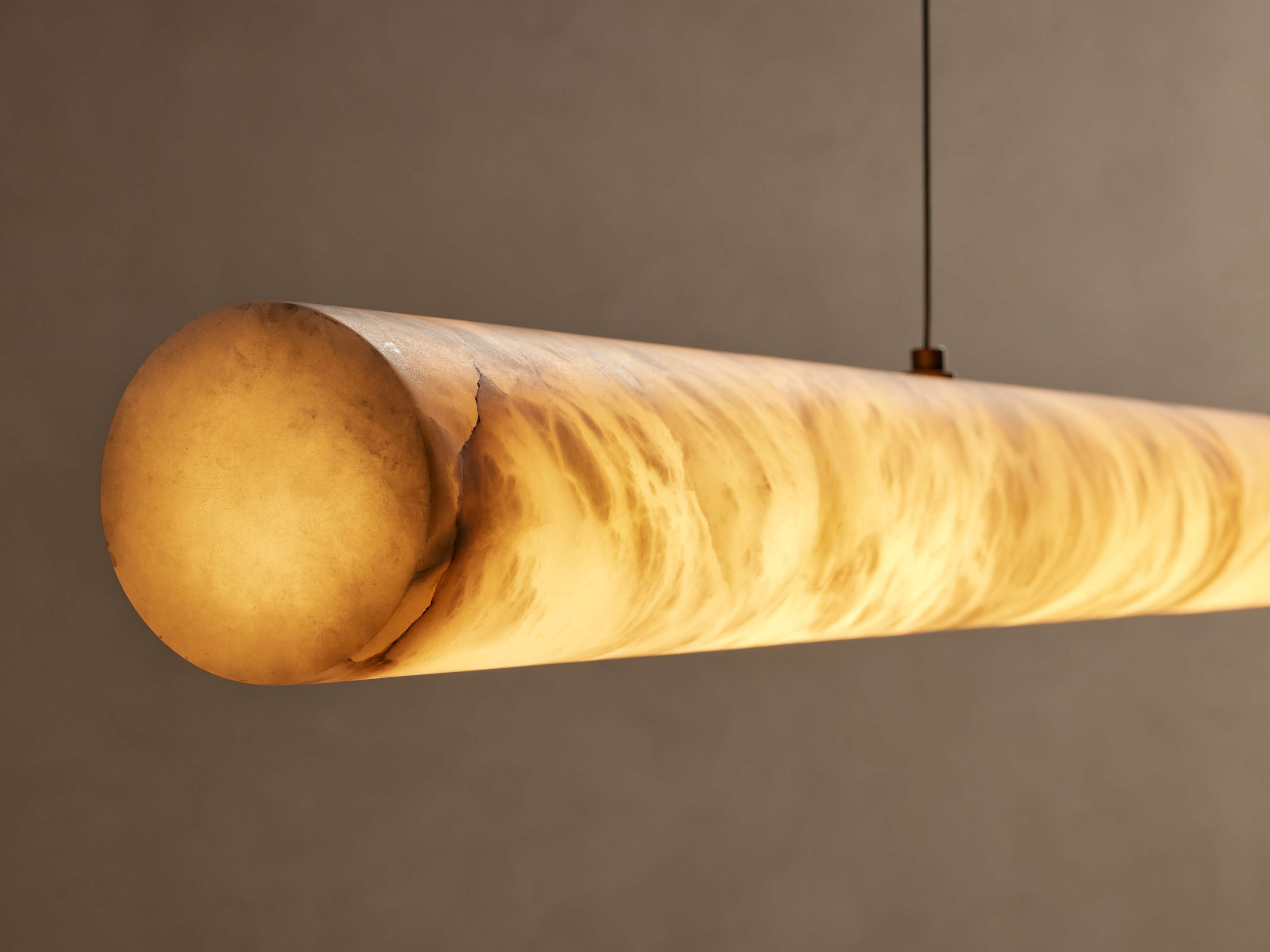 Halima Alabaster Linear Chandelier 64'' 74''L by Bling Lighting Studio