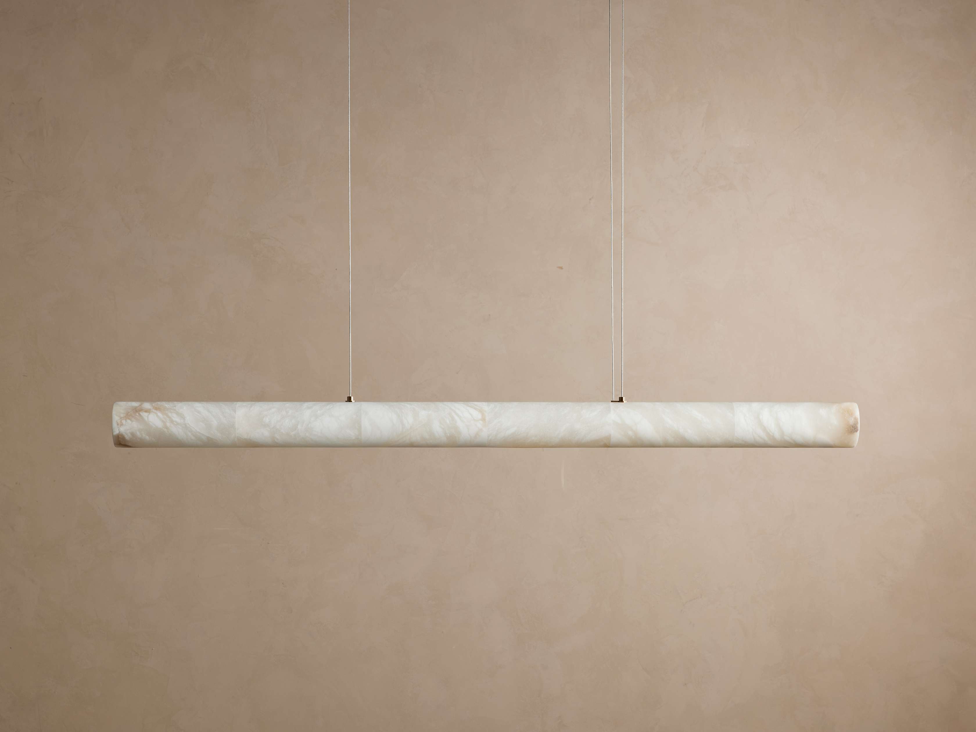 Halima Alabaster Linear Chandelier 64'' 74''L by Bling Lighting Studio