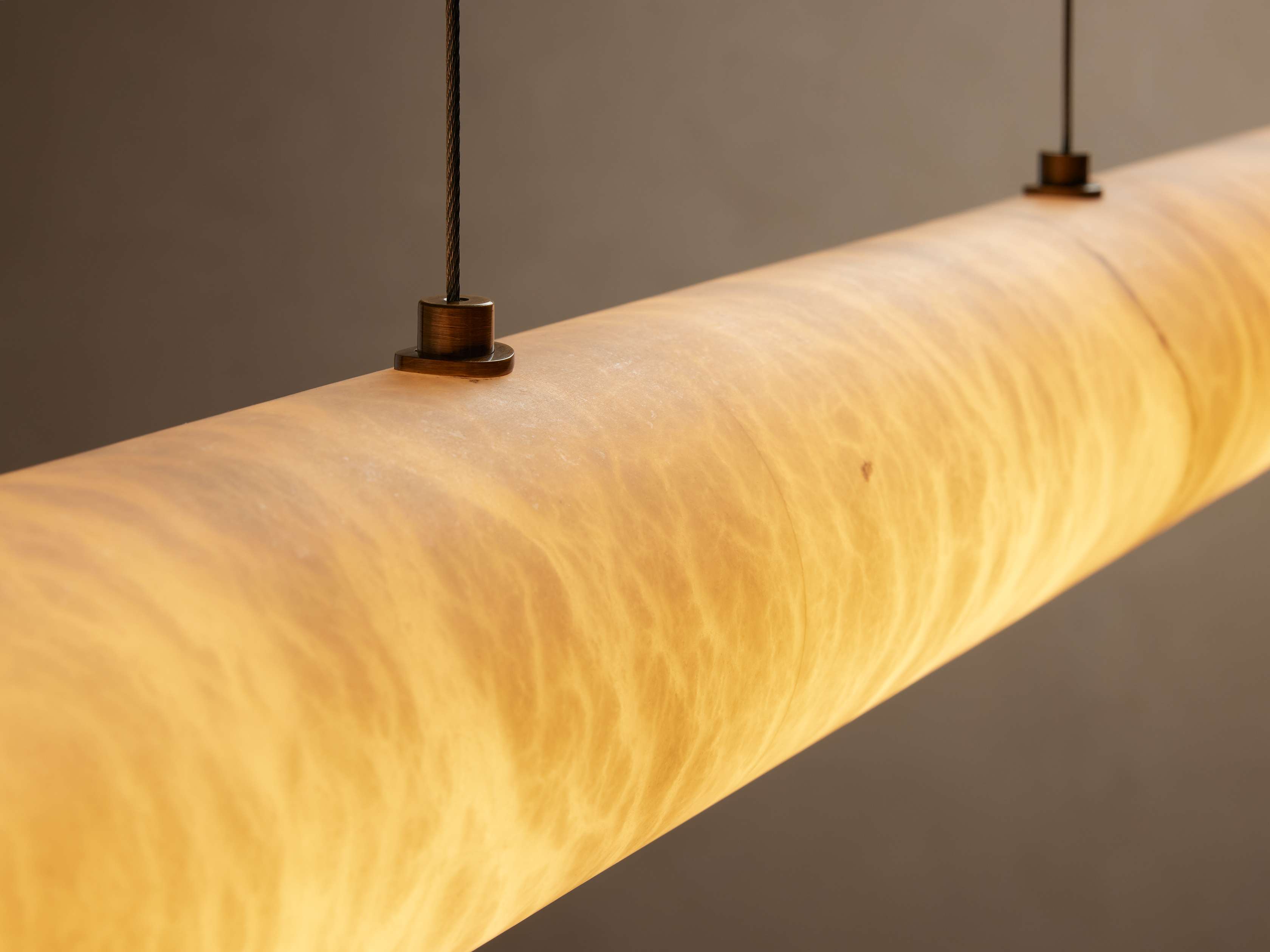 Halima Alabaster Linear Chandelier 64'' 74''L by Bling Lighting Studio