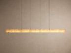 Halima Alabaster Linear Chandelier 64'' 74''L by Bling Lighting Studio