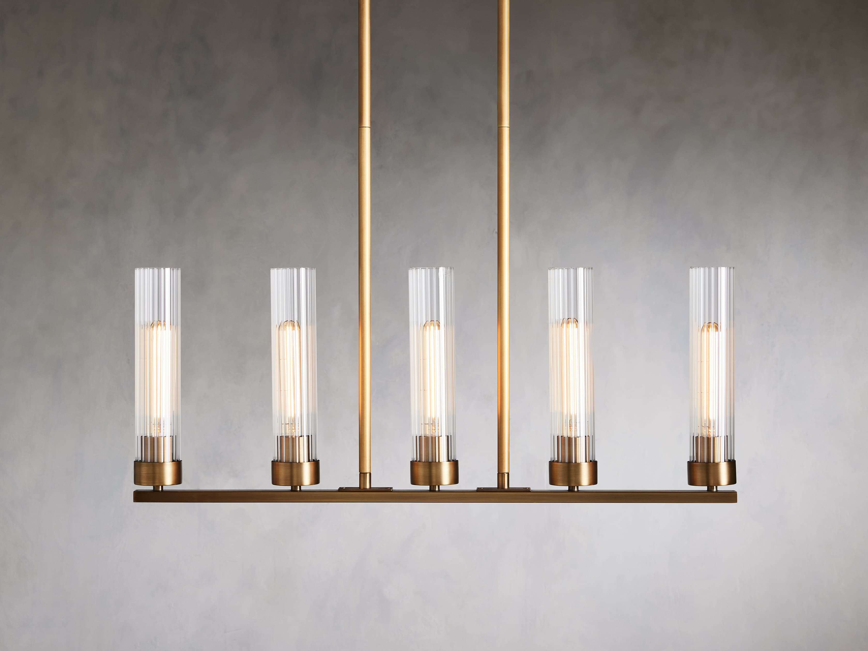 Andreas Linear Chandelier by Bling Lighting Studio