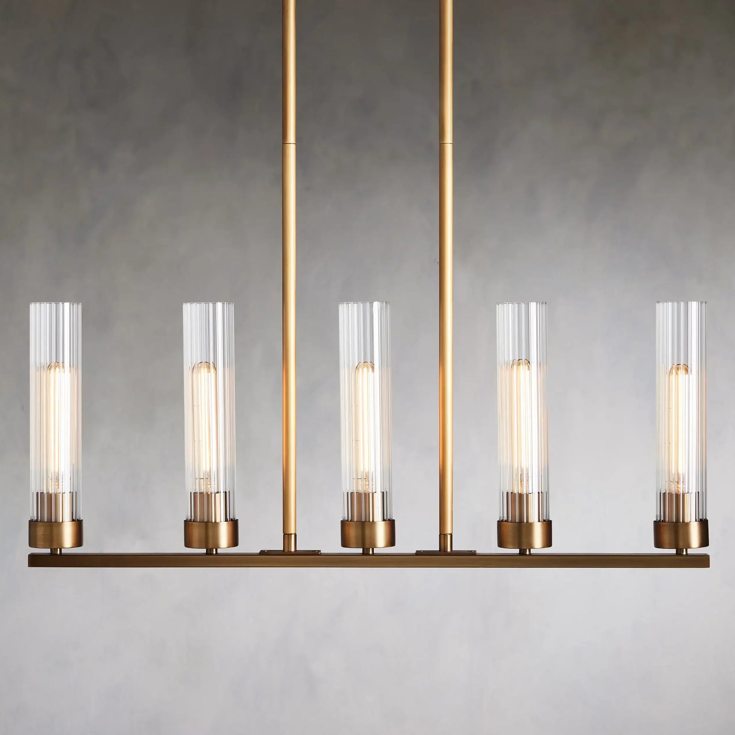 Andreas Linear Chandelier by Bling Lighting Studio