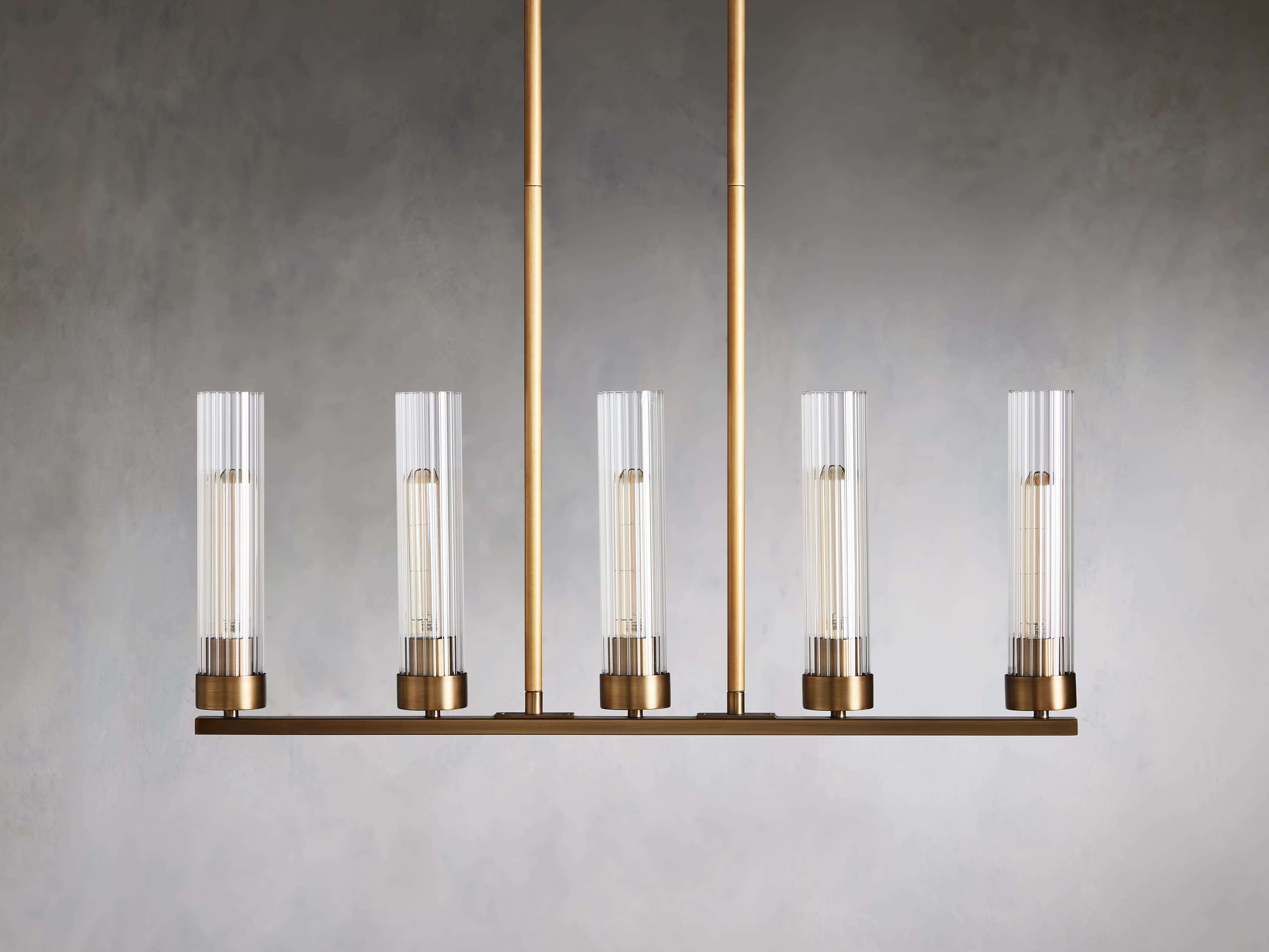 Andreas Linear Chandelier by Bling Lighting Studio