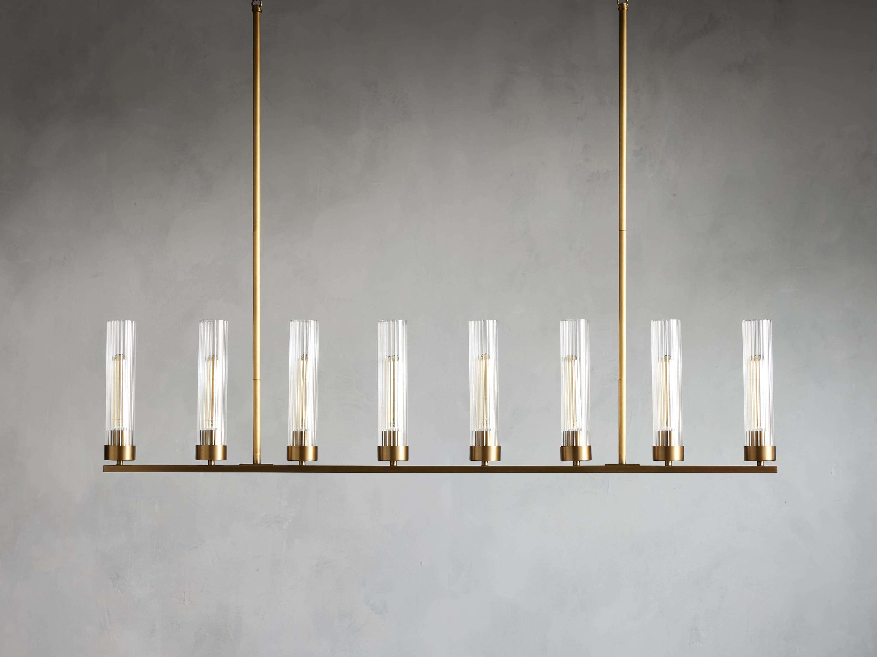 Andreas Linear Chandelier by Bling Lighting Studio