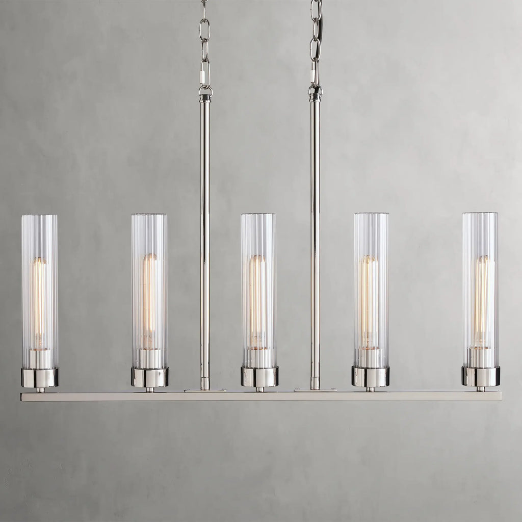 Andreas Linear Chandelier by Bling Lighting Studio