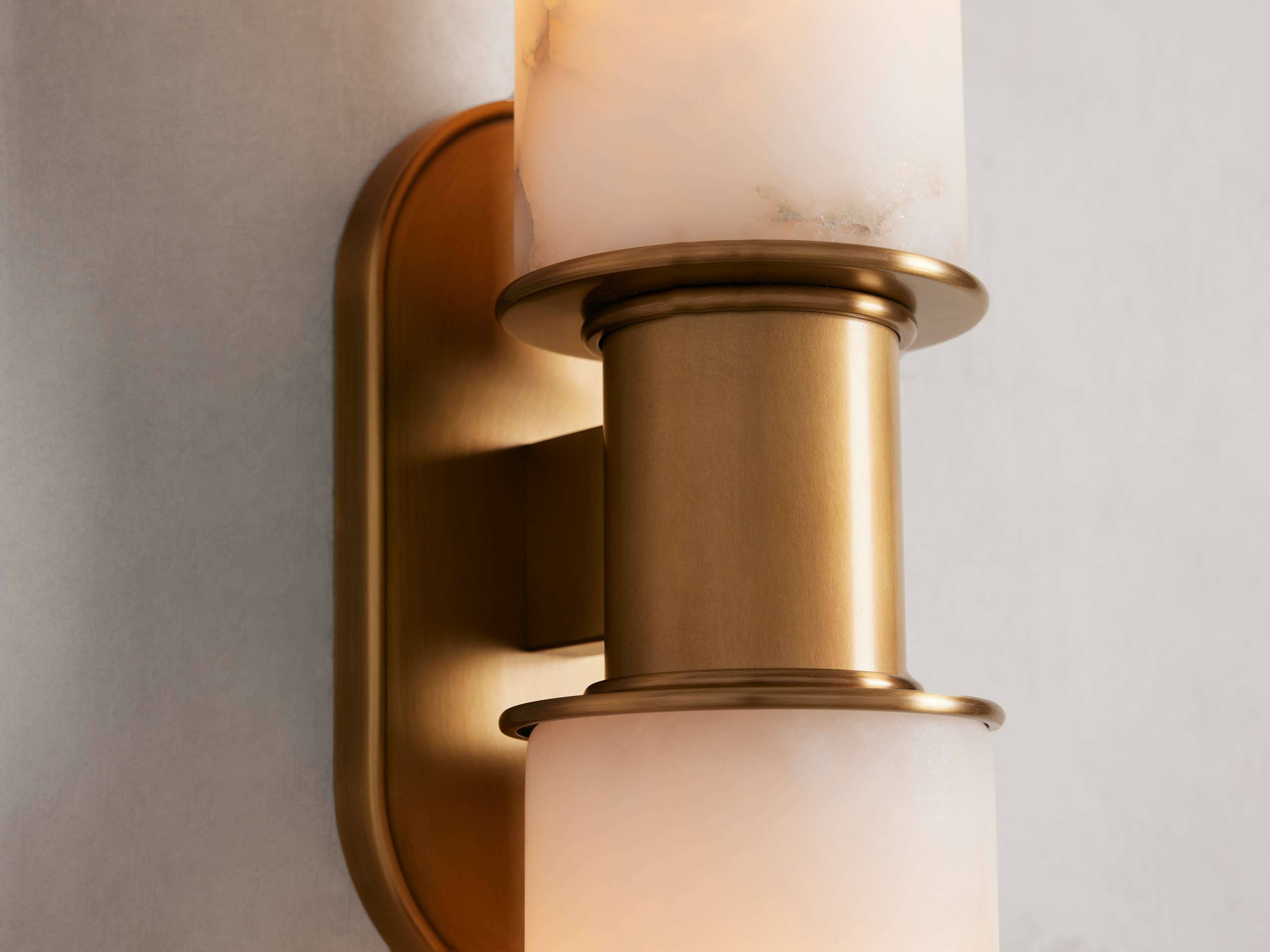 Harlin 2-Light Wall Sconce in Alabaster by Bling Lighting Studio