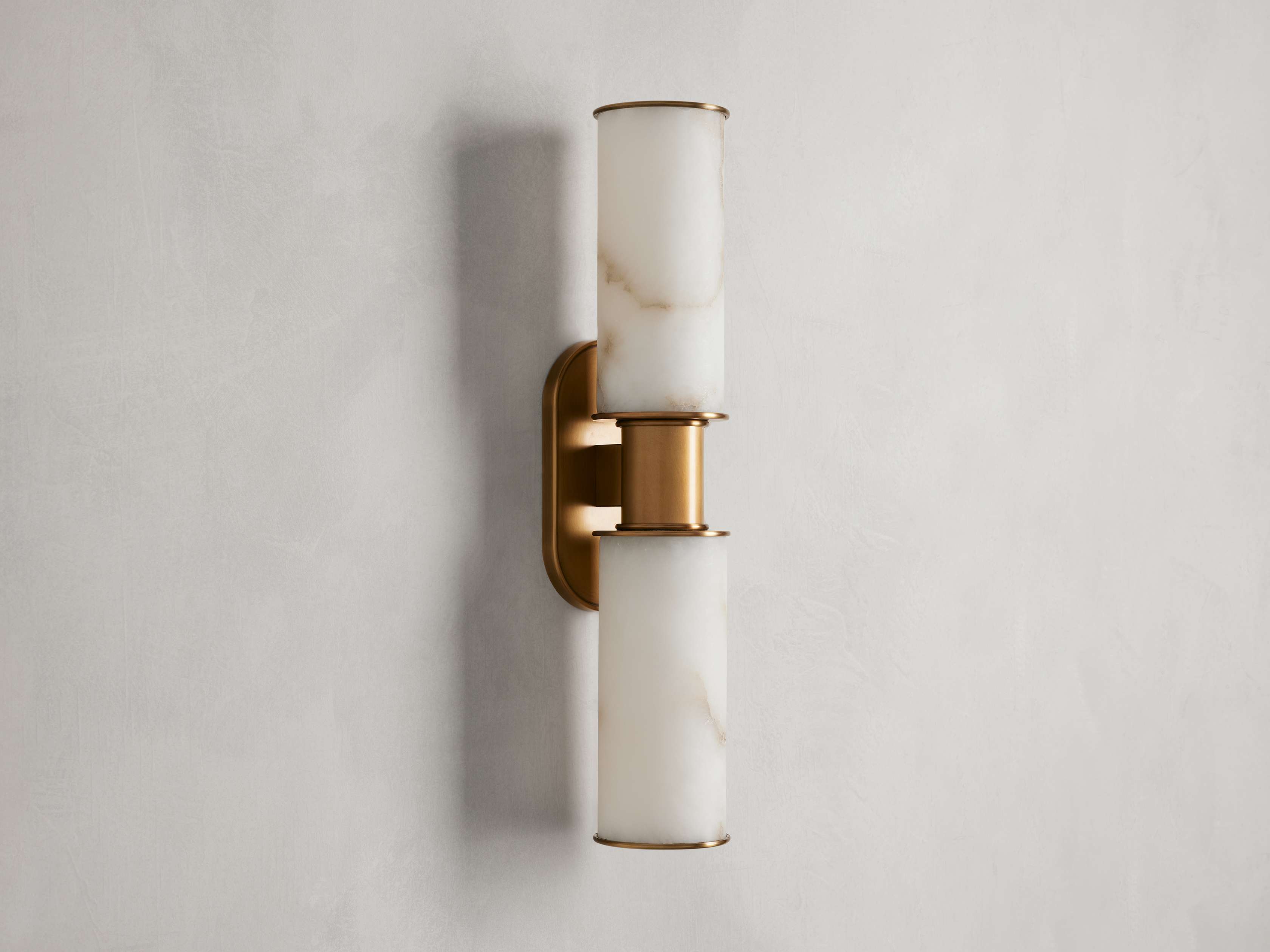Harlin 2-Light Wall Sconce in Alabaster by Bling Lighting Studio