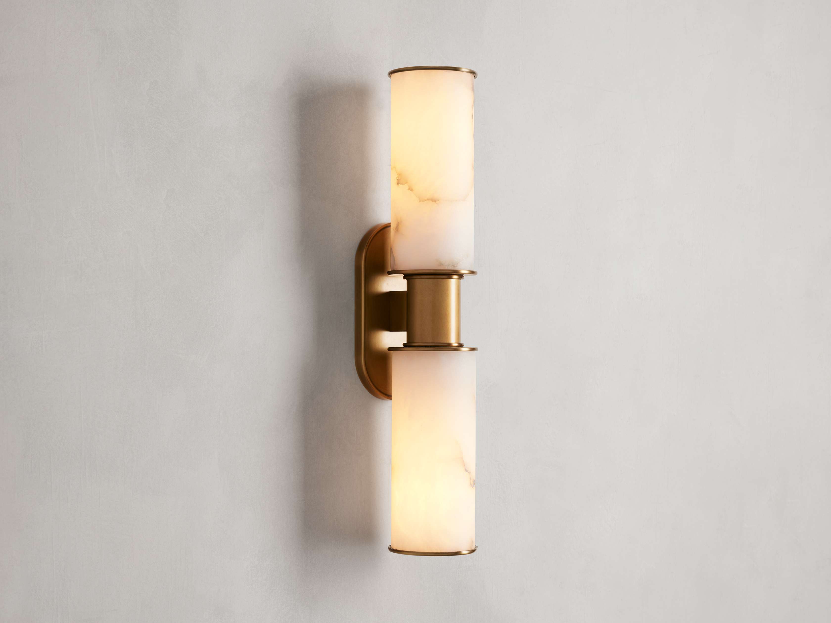 Harlin 2-Light Wall Sconce in Alabaster by Bling Lighting Studio