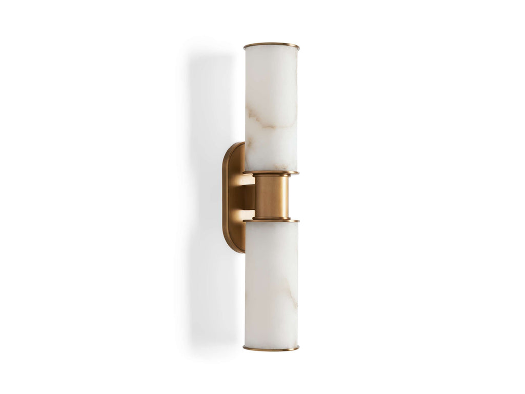 Harlin 2-Light Wall Sconce in Alabaster by Bling Lighting Studio
