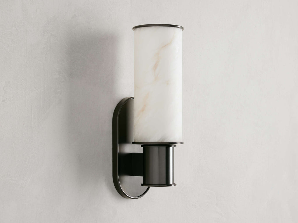 Harlin Wall Sconce in Alabaster by Bling Lighting Studio