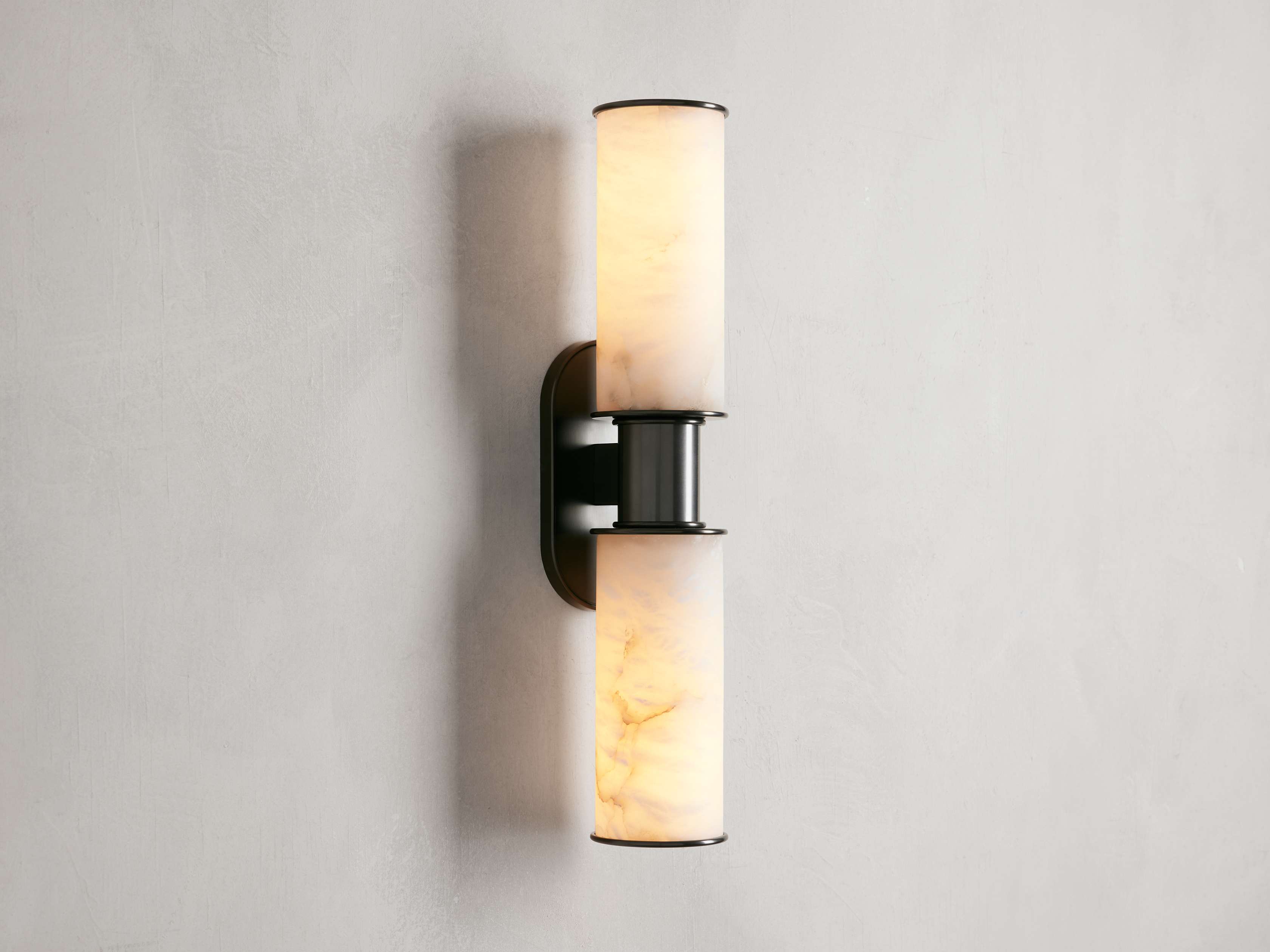 Harlin 2-Light Wall Sconce in Alabaster by Bling Lighting Studio