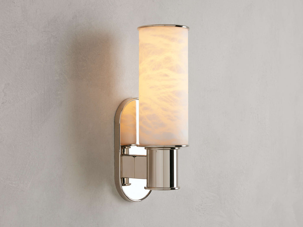 Harlin Wall Sconce in Alabaster by Bling Lighting Studio