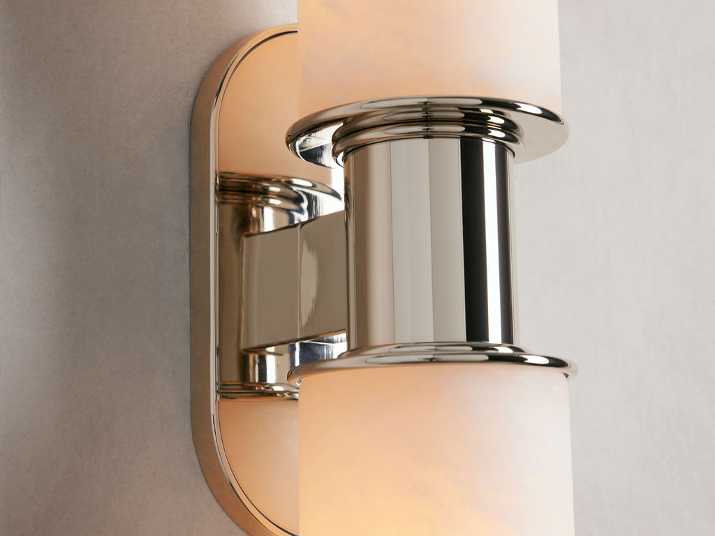 Harlin 2-Light Wall Sconce in Alabaster by Bling Lighting Studio