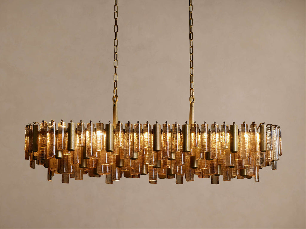 Neve Linear Chandelier by Bling Lighting Studio